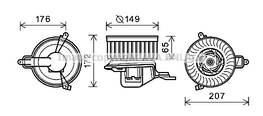 AVA QUALITY COOLING Elektrimootor,salongiventilaator CN7509